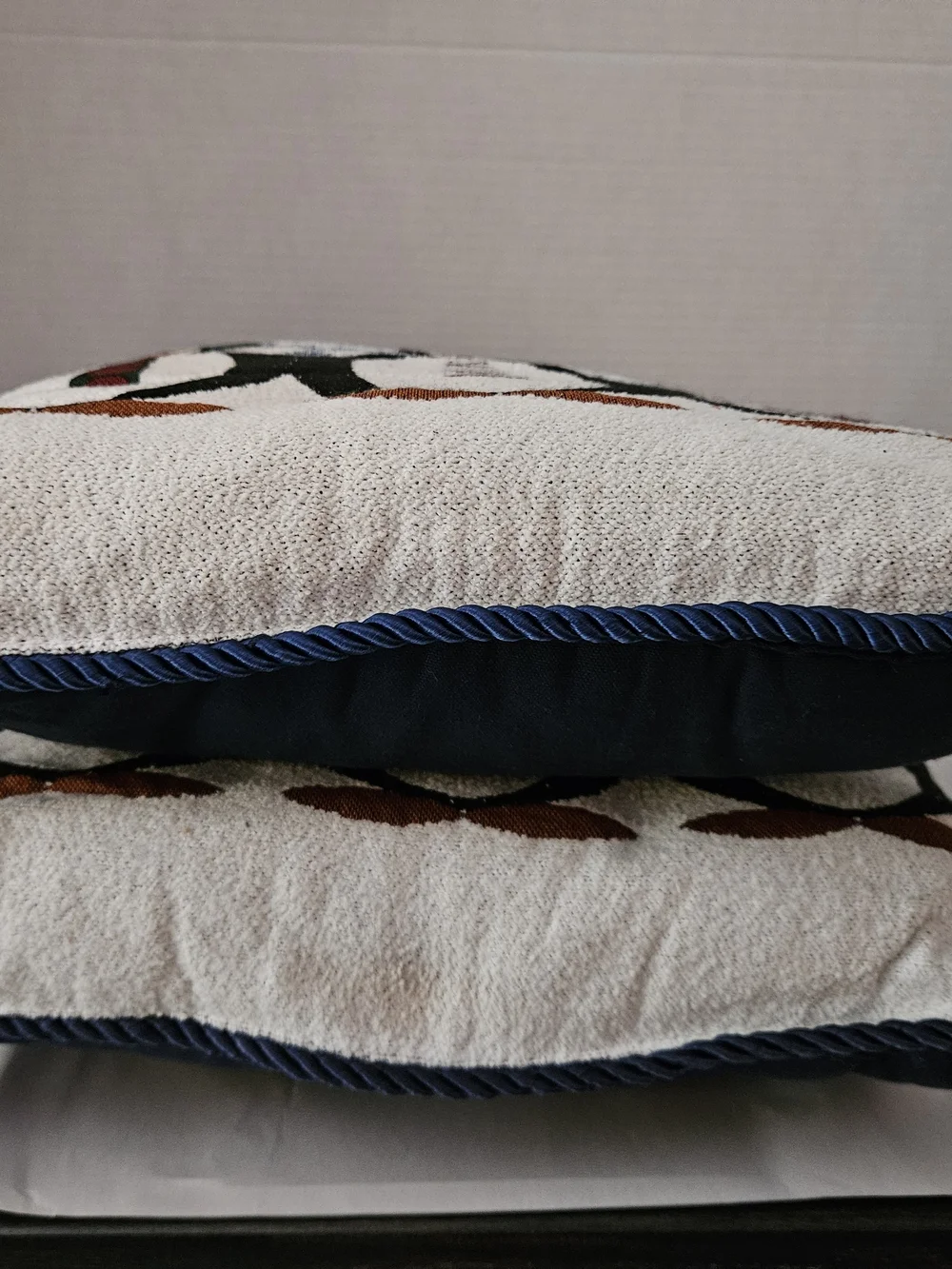 Holiday Penguin Throw Pillow Pair - Blue and White